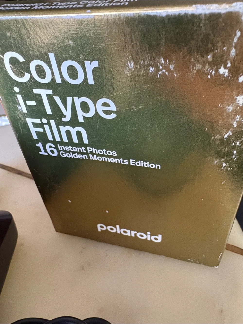 Polaroid White Instant Camera with Rainbow Accent and Black Base - Picture 3 of 4